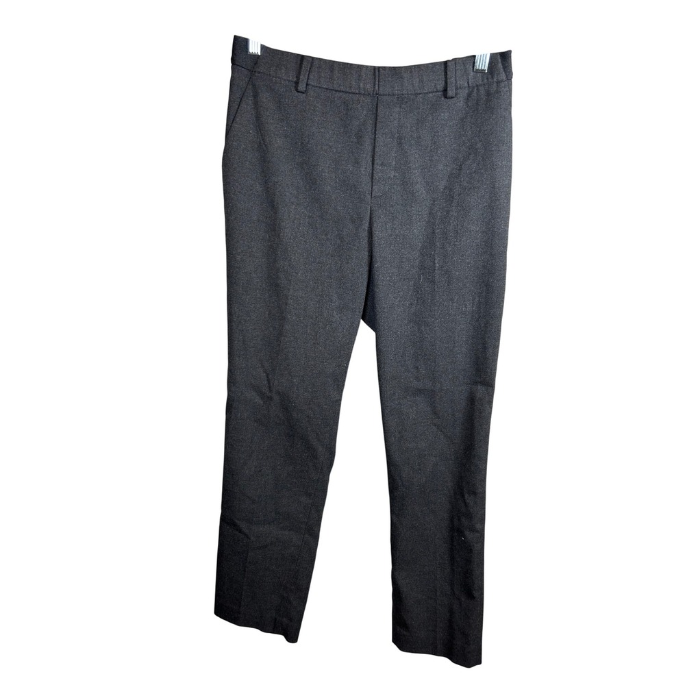 Uniqlo‎ Smart Ankle Pants Women's Medium Pull on Charcoal Gray Heattech Trousers